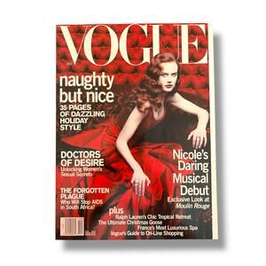 Vintage Vogue Magazine December 2000 Nicole Kidman